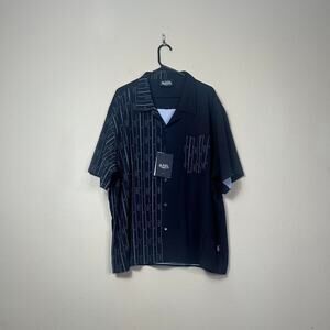 Von Dutch Originals Split Panel Button-Up Shirt